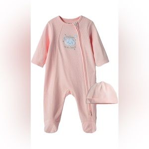 Little me light pink and white 2 piece worn once